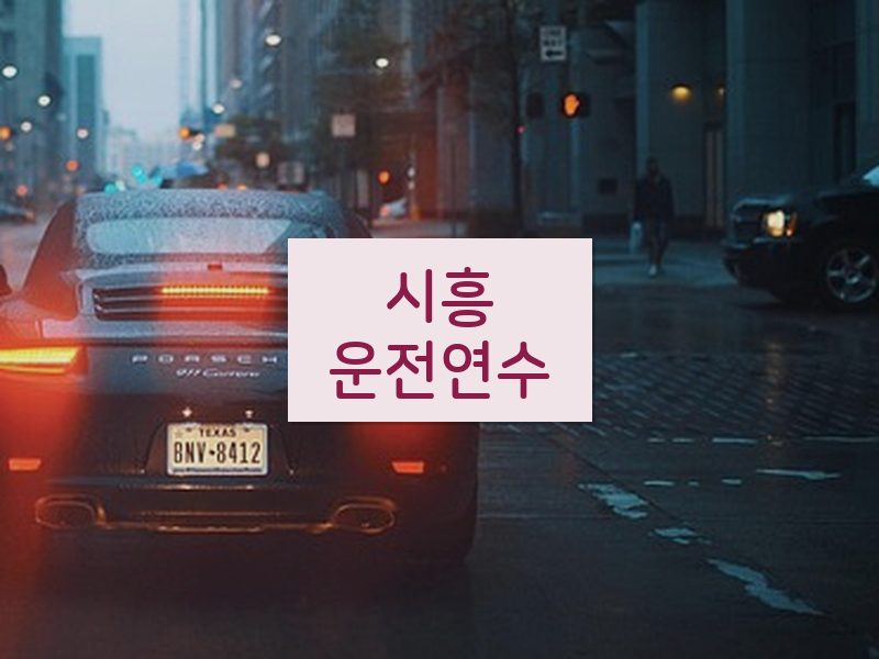 시흥운전연수 후기