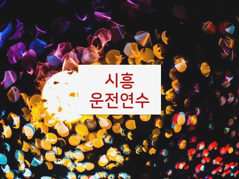 시흥운전연수 후기