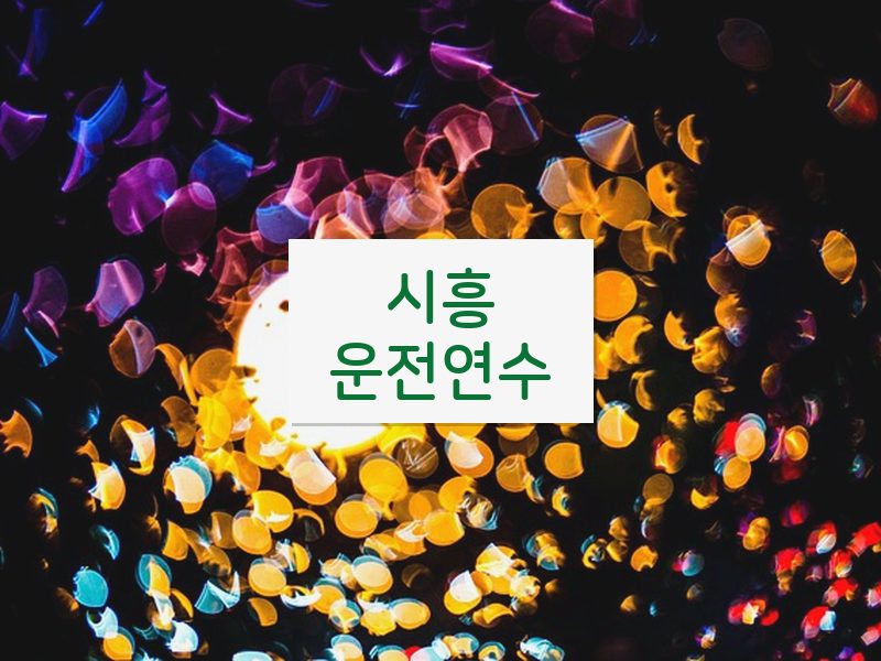 시흥운전연수 후기