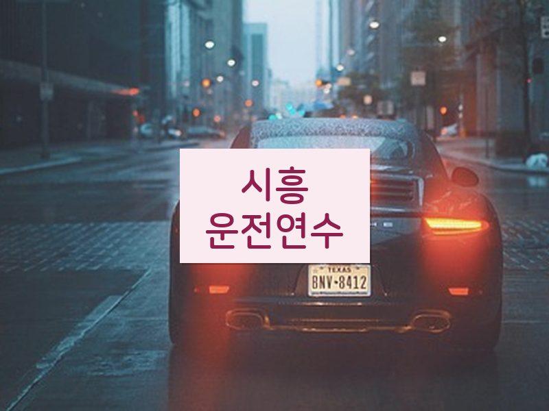 시흥운전연수 후기