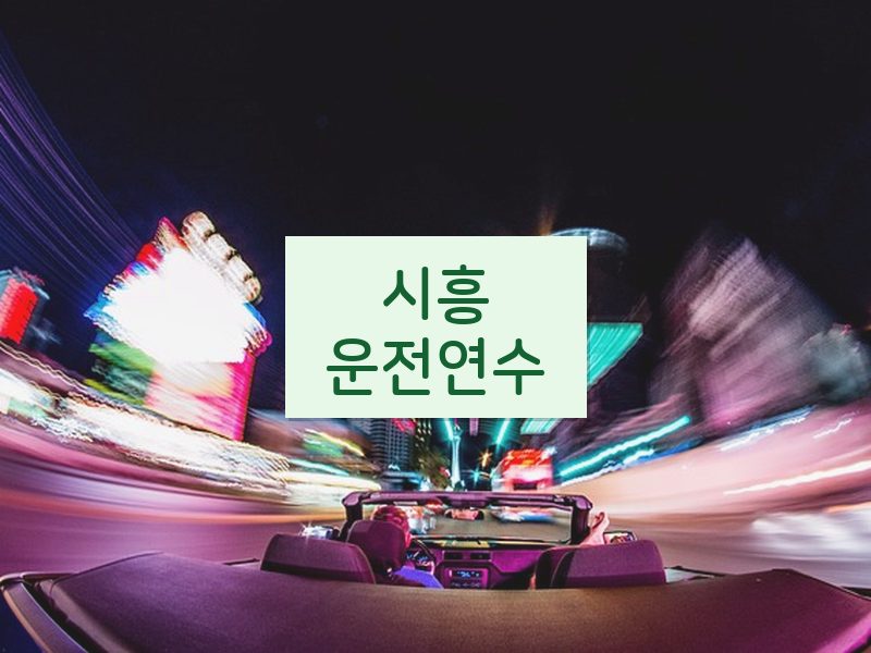 시흥운전연수 후기