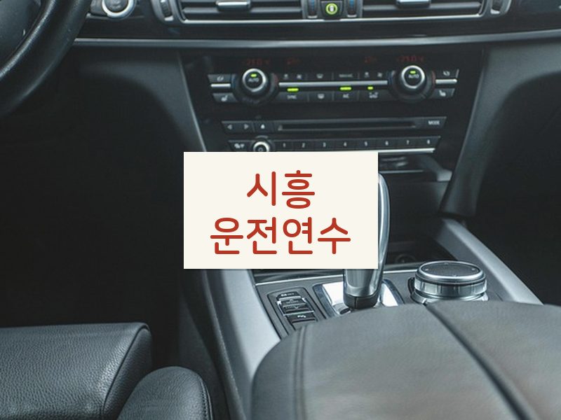 시흥운전연수 후기