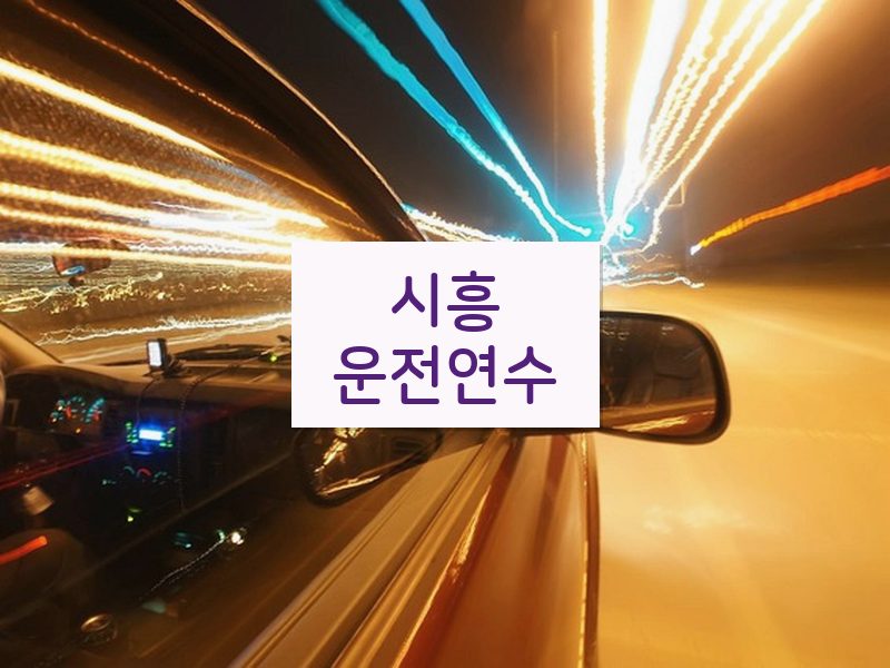 시흥운전연수 후기