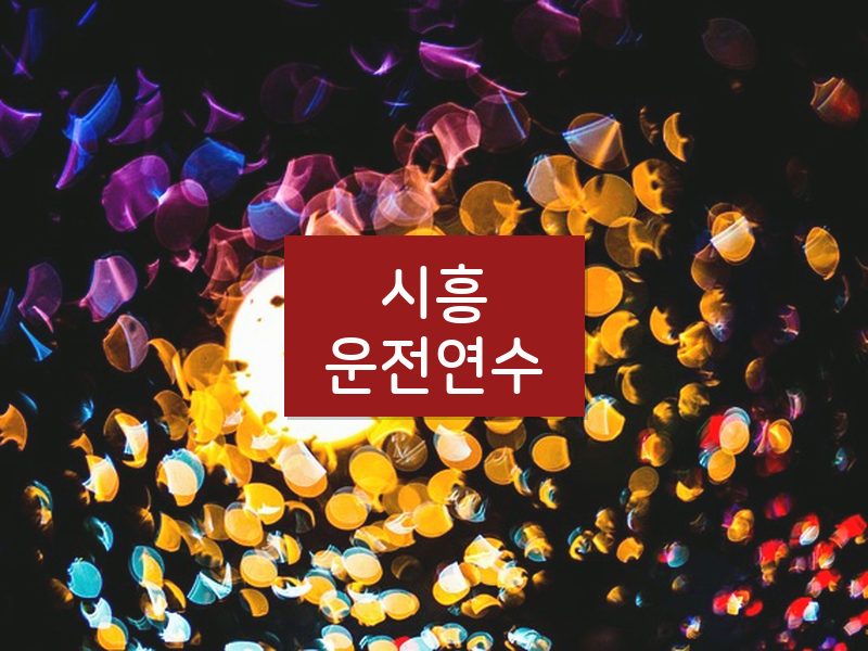 시흥운전연수 후기