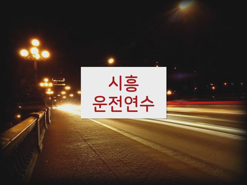 시흥운전연수 후기