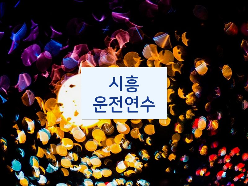 시흥운전연수 후기