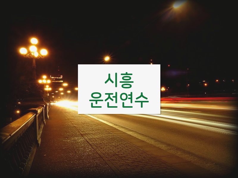 시흥운전연수 후기