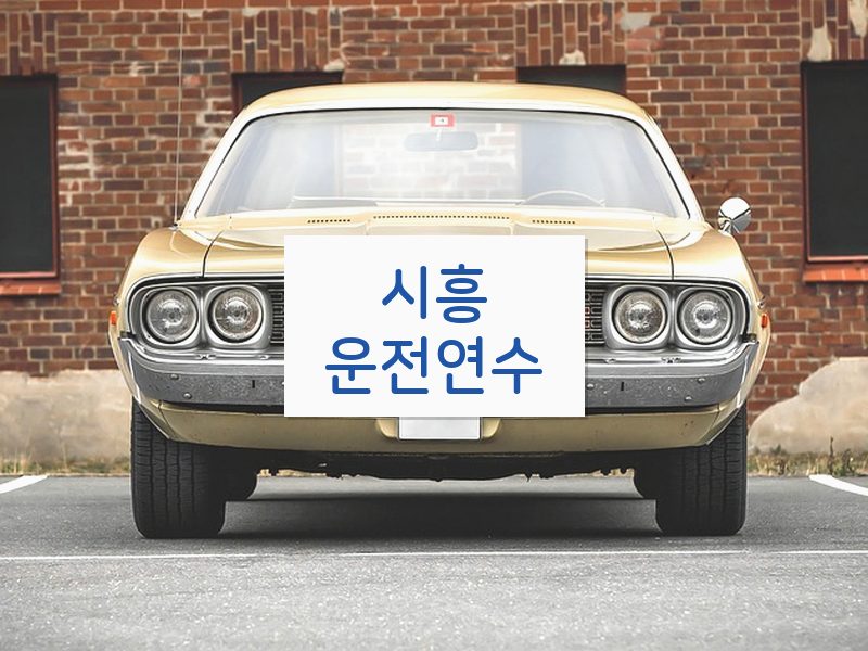 시흥운전연수 후기