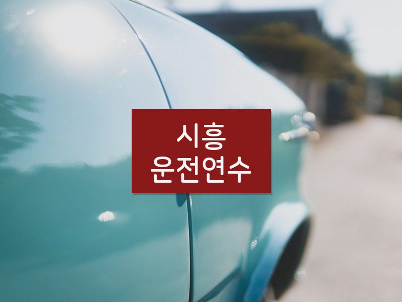 시흥운전연수 후기