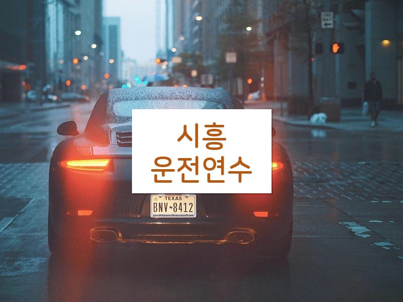 시흥운전연수 후기
