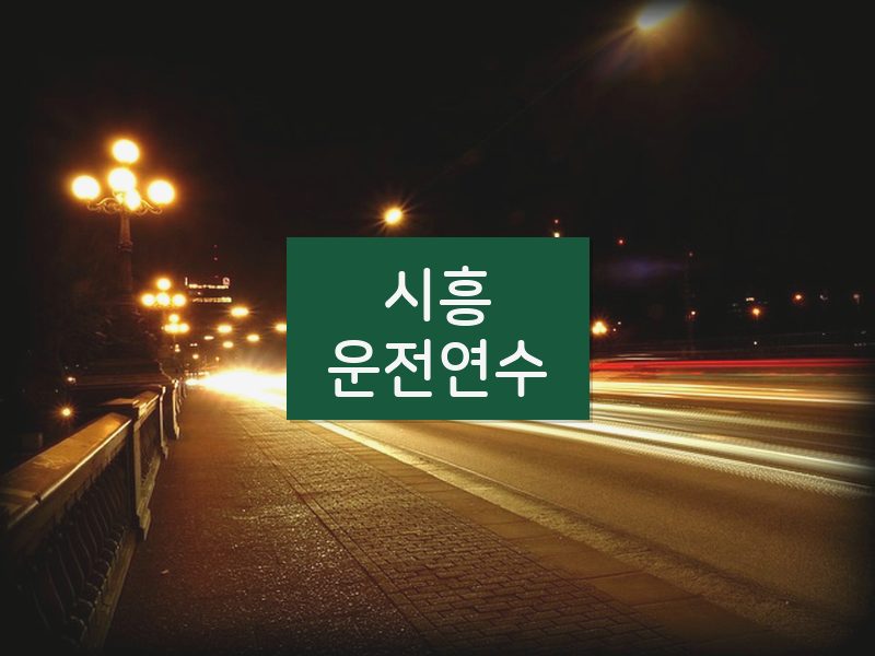 시흥운전연수 후기