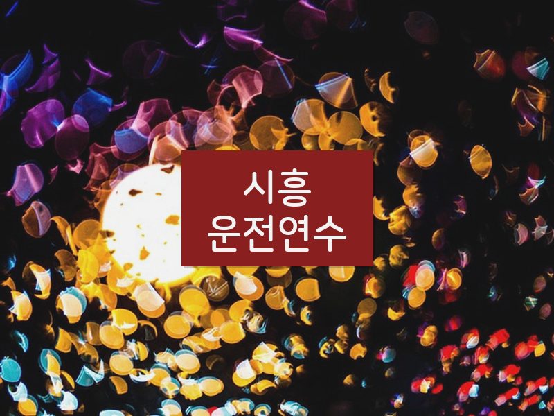 시흥운전연수 후기