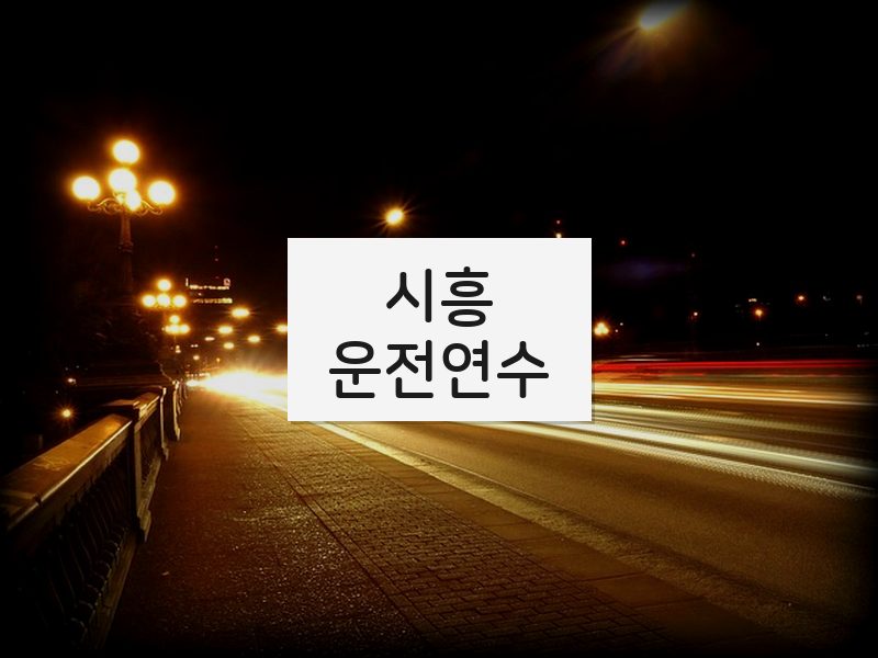 시흥운전연수 후기