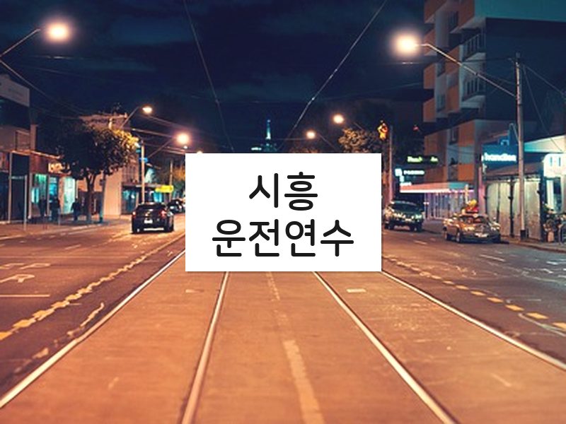 시흥운전연수 후기