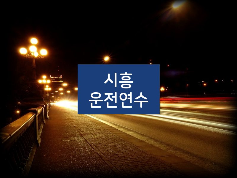 시흥운전연수 후기